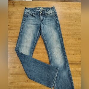 WRANGLER Straight Leg Low Rise Faded Blue Jeans Size 3x32